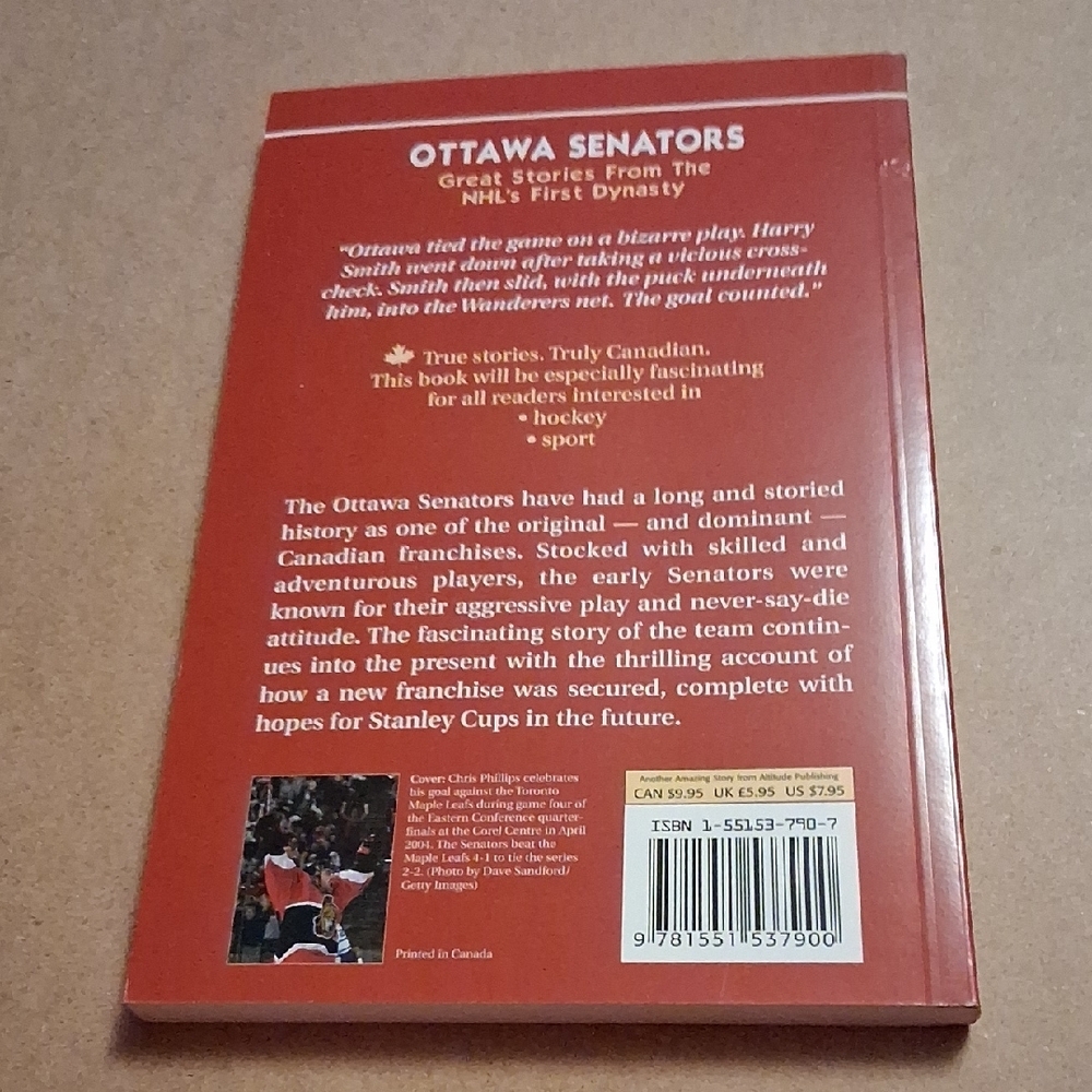 Ottawa Senators Hockey Book - Red Cover - Picture 6 of 6